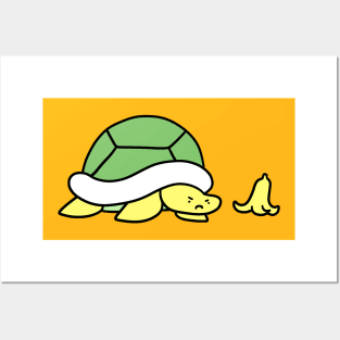 Angry Banana Peel Turtle Posters and Art